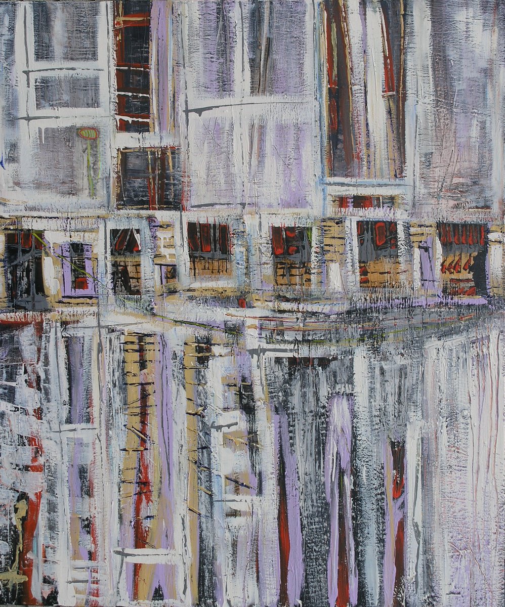 Organic Abstract Acrylic Painting By Loretta Kaltenhauser, 40 X 48", Already There, Original Artwork