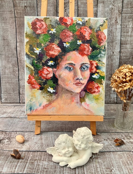 Floral Woman Portrait