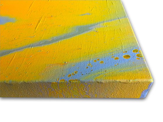 "Staring At The Sun" - FREE USA SHIPPING - Original Abstract PMS Fluid Acrylic Painting - 36 x 18 inches