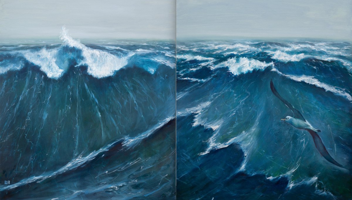 Impressionistic Landscape Oil Painting By Liudmila Pisliakova, 47 X 28", Just Breathe, Original Artwork