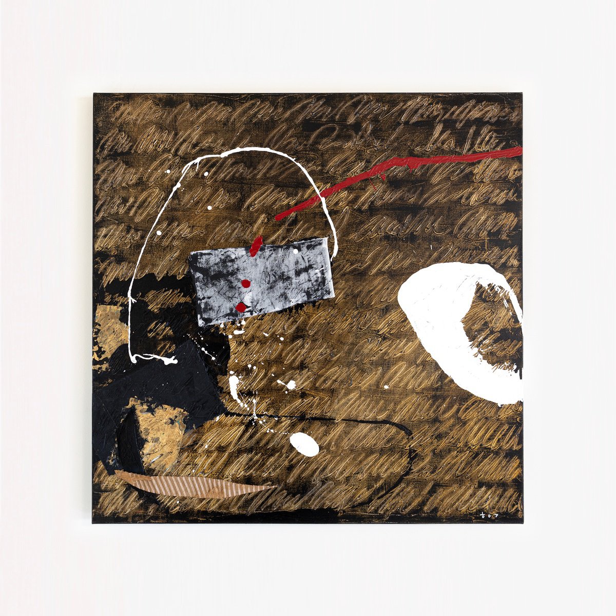 Abstract Acrylic Painting By Hyunah Kim, 36 X 36, Intention, Original Artwork