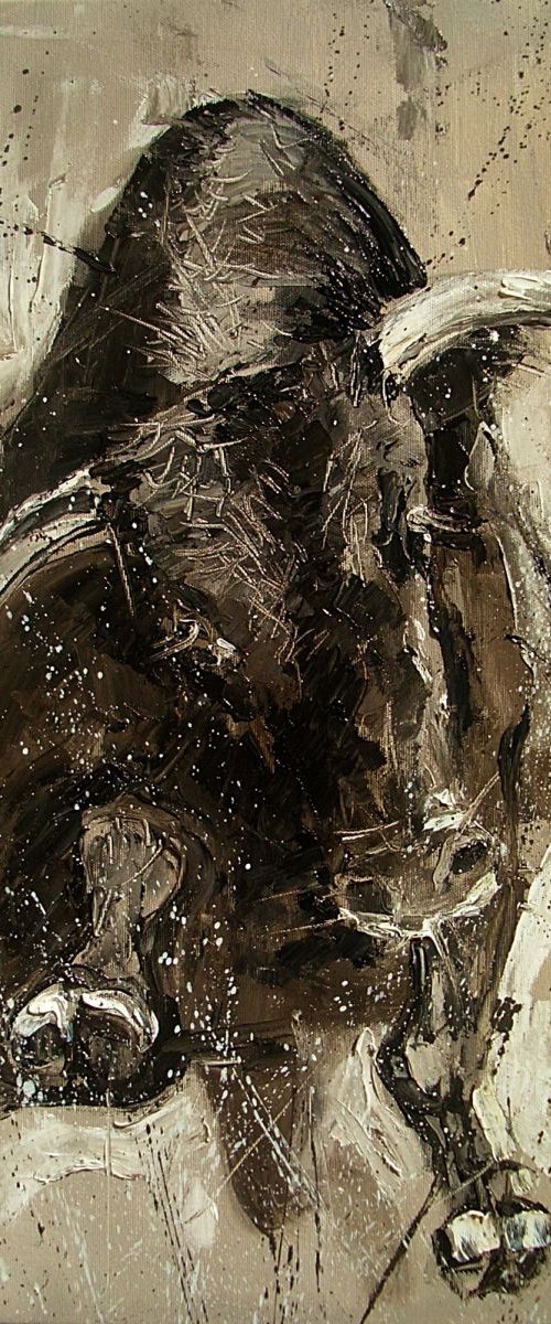 " THE POWER OF NATURE ... " - original oil painting on canvas, gift by Monika Luniak
