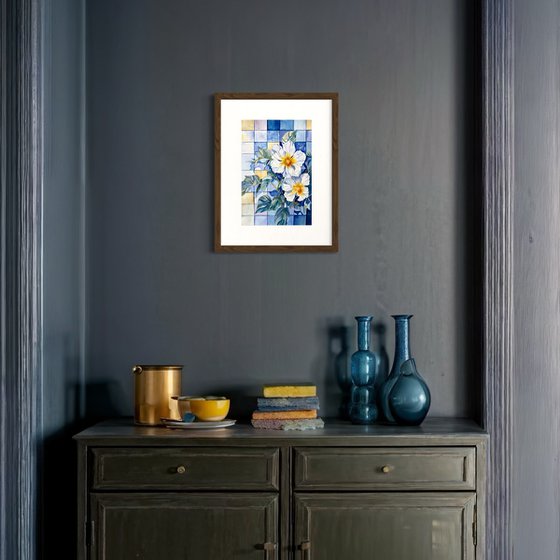 White Cistus Flowers