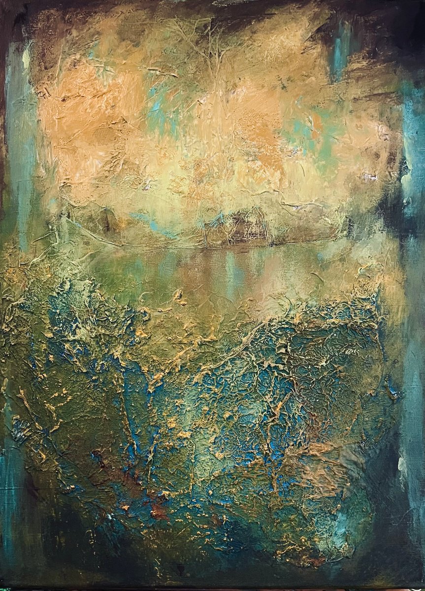 Expressive Abstract Acrylic Painting By Carolyn Shoemaker (Soma), 18 X 24, Immersive, Original Artwork