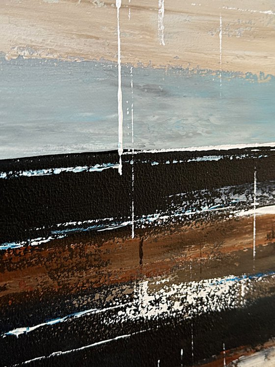 Azure Tidal Layers-Blue landscape