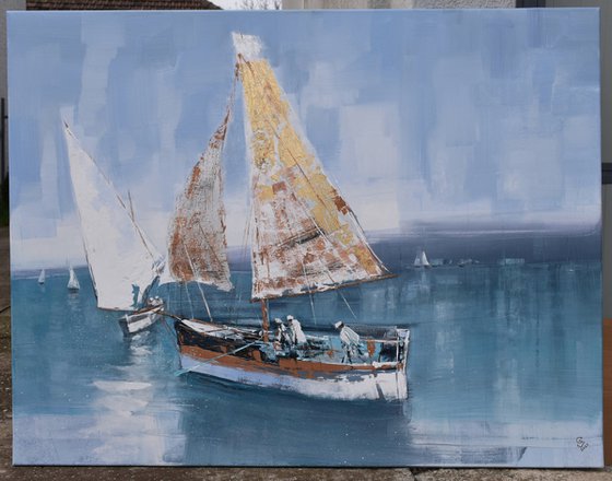 " Sailing in the  summer Breeze " SPECIAL PRICE!!! ,W 130 x H 100 cm