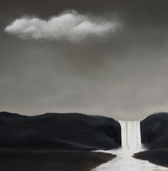 Cloud With Skogafoss, Iceland