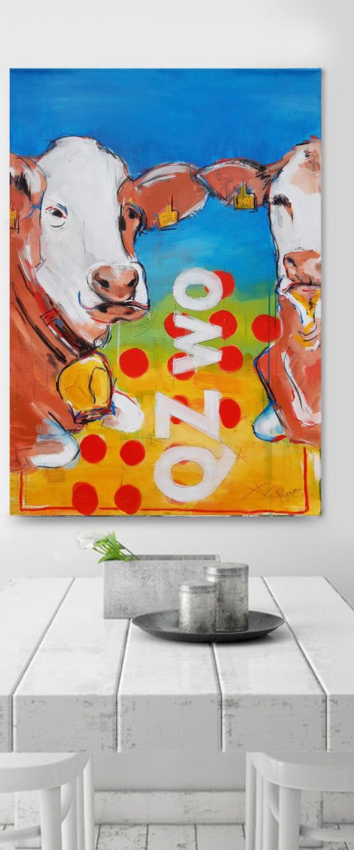 'Q ZWO' - POP ART COW - Workseries Cows Coded **SPECIAL OFFER** by Stefanie Rogge