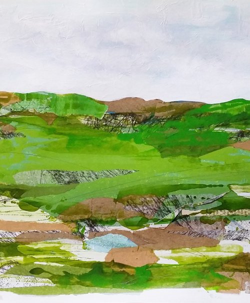 Patchwork landscape by Carolynne Coulson