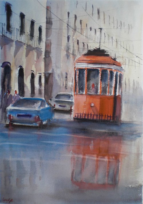 tram in Milan 7 by Giorgio Gosti