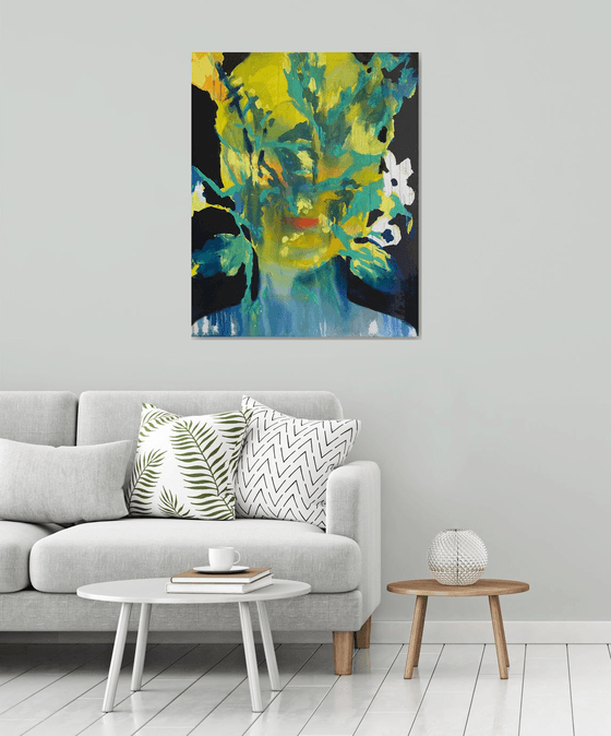 Man in flowers