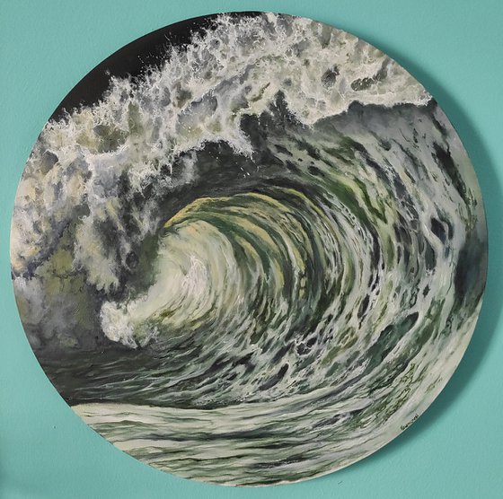 L'abbraccio vitale dell'onda - wave painting