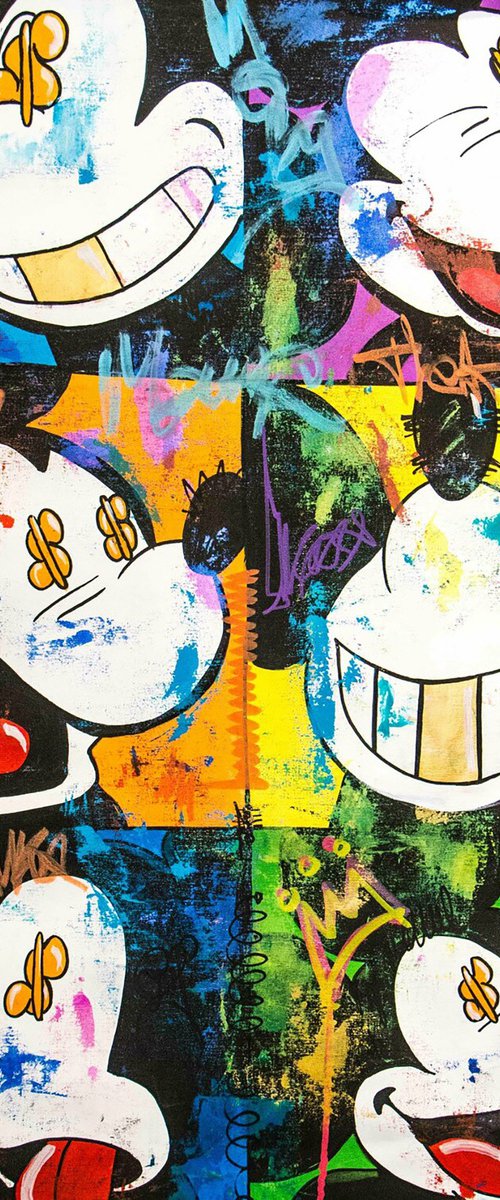 Money Expressions ft Mickey Mouse by Carlos Pun Art