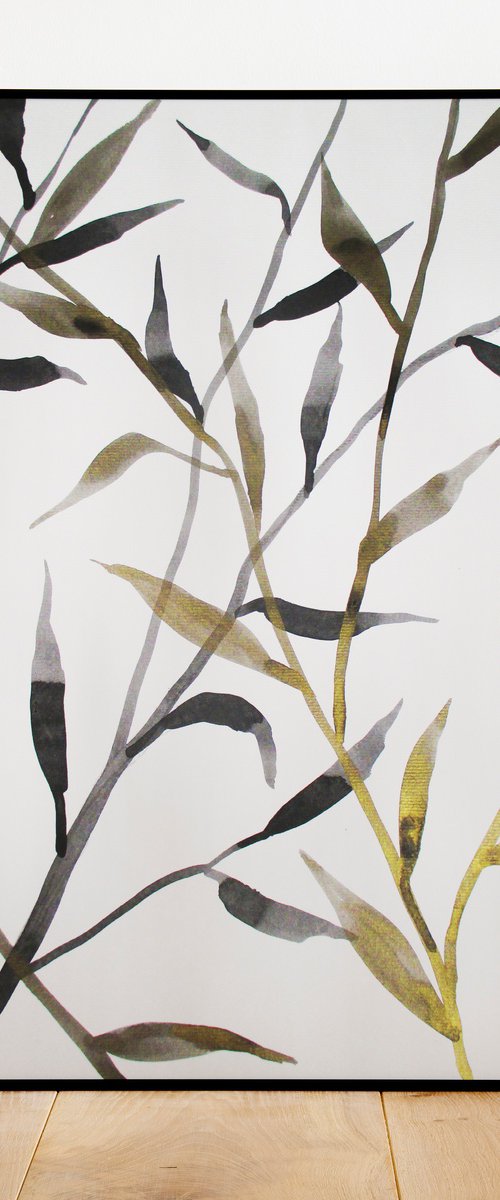 Branches with leaves - Set of 2 by Julia Gogol
