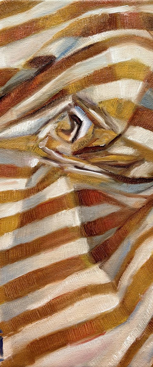 Yellow Striped Cloth by Nimasha Perera