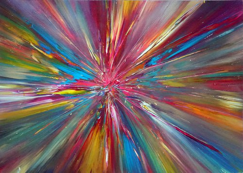 Bright Multi Color Rainbow Star by Richard Vloemans
