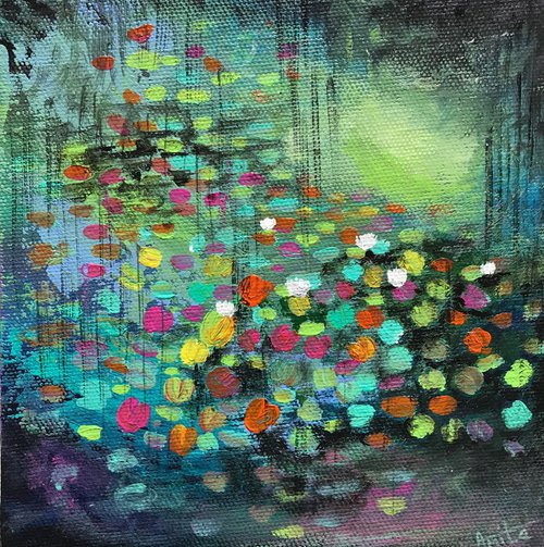Water Lilies 5 ! Impressionist art ! Modern Contemporary by Amita Dand