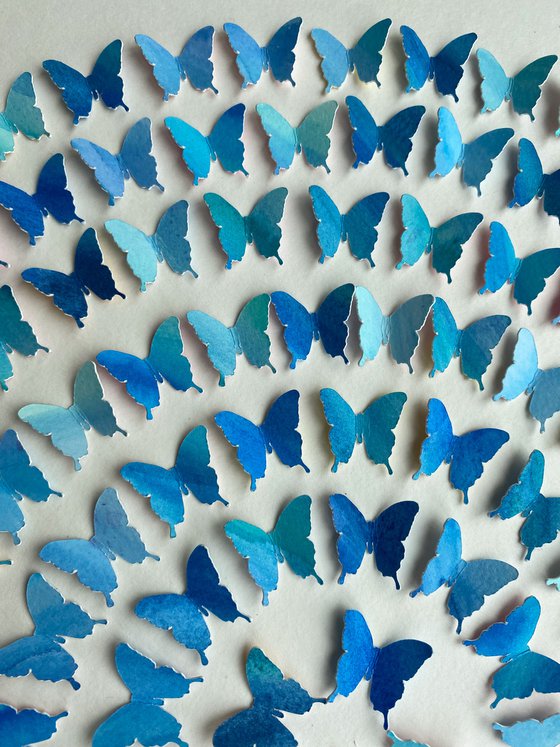 Butterflies - Blue Spiral