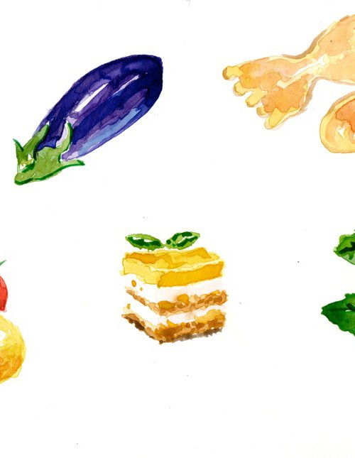 Watercolour foods by Paul Gurney