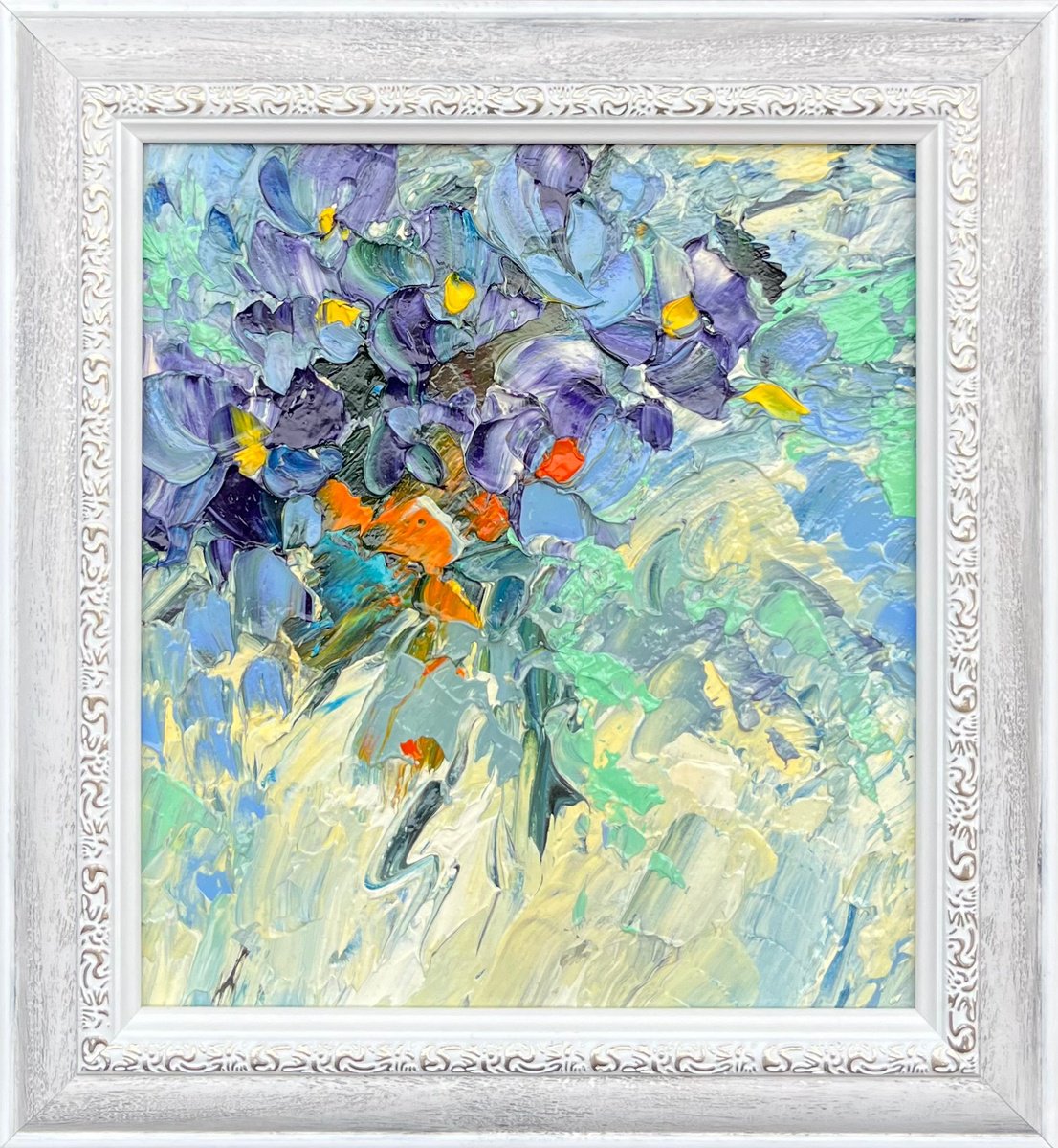 Abstract Botanical Oil Painting By Svitlana Andriichenko, 8 X 9", About Hopes, Original Artwork
