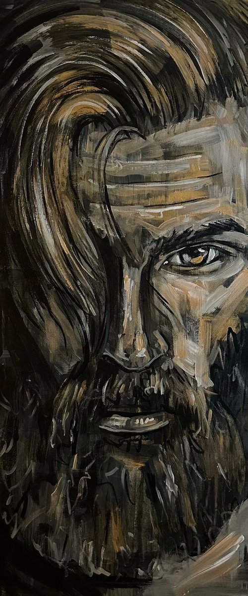 Bearded man young male model portrait by Emmanouil Nanouris