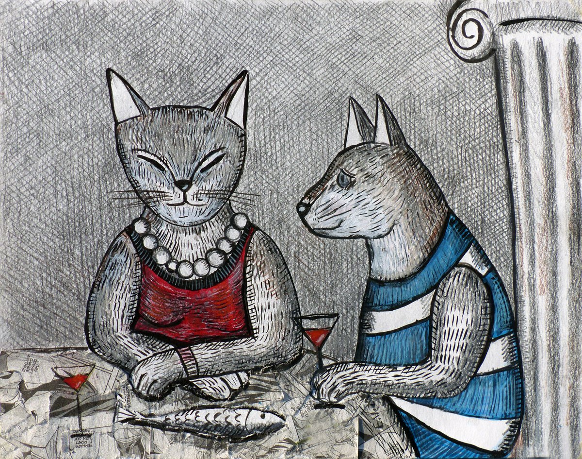 Cats’ Dinner by Elizabeth Vlasova