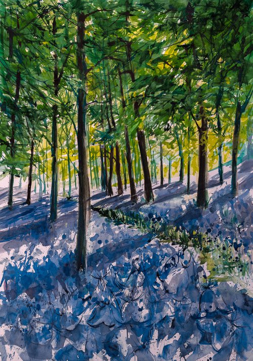 Forest with bluebell II by Kovács Anna Brigitta