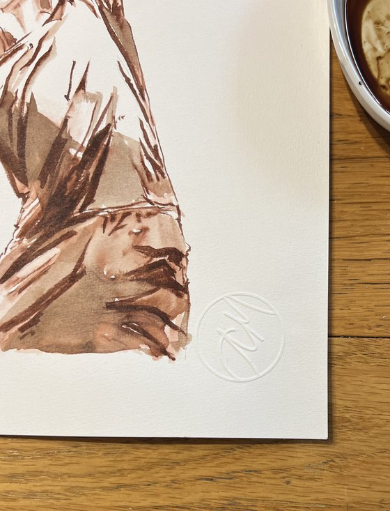 Padel Player 1 drawing