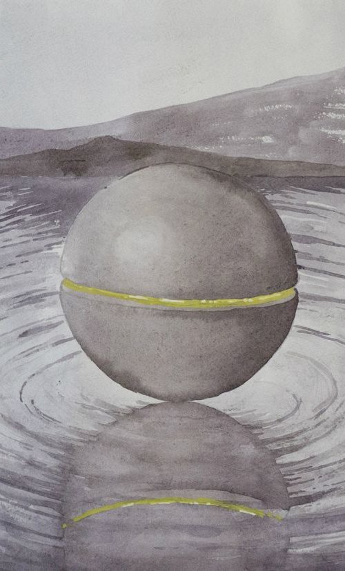 Ball (2018) Watercolor 60 * 42 by Eugene Gorbachenko