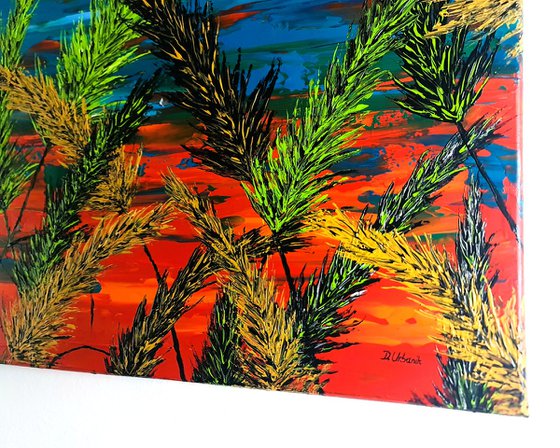 Grass And Turquoise Sky