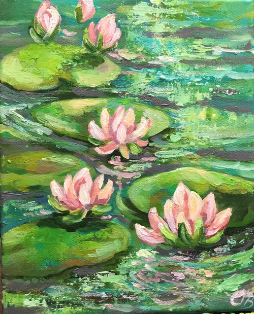 Small Water Lily no 3 by Colette Baumback