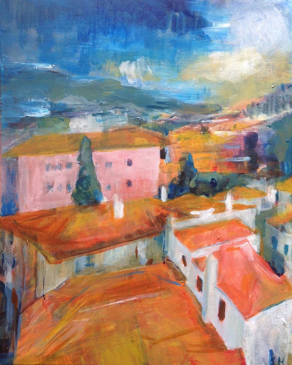 Funchal rooftops by Sandra Haney