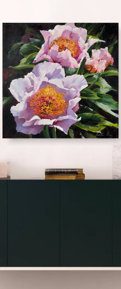 Pink peonies by Olha Laptieva