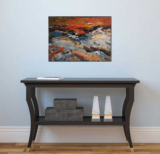 Abstract Sunset painting
