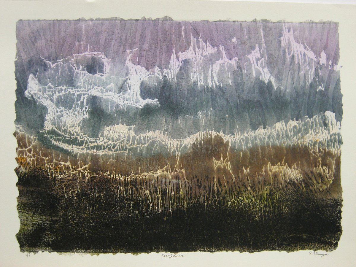 Impressionistic Landscape Limited Edition Print By Aidan Flanagan Irish Landscapes, 26 X 19, Bogland -Irish Landscape, Artfinder