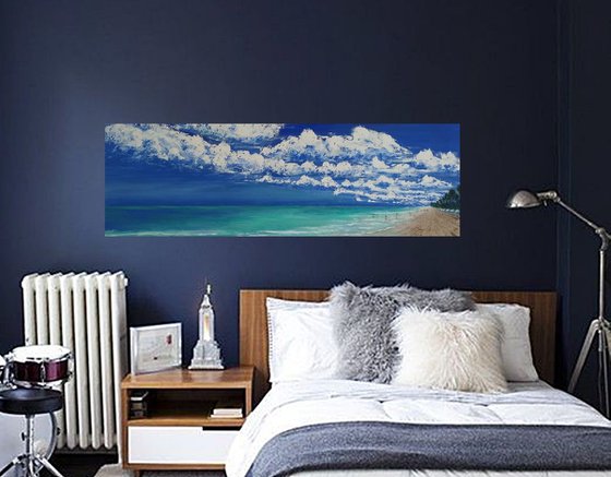 Cloud Atlas - Large Impressionist Palette Knife Office Home Decor Painting