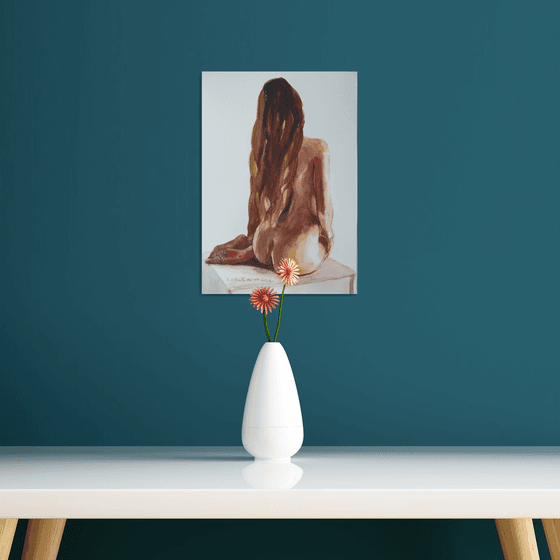 Seated female nude