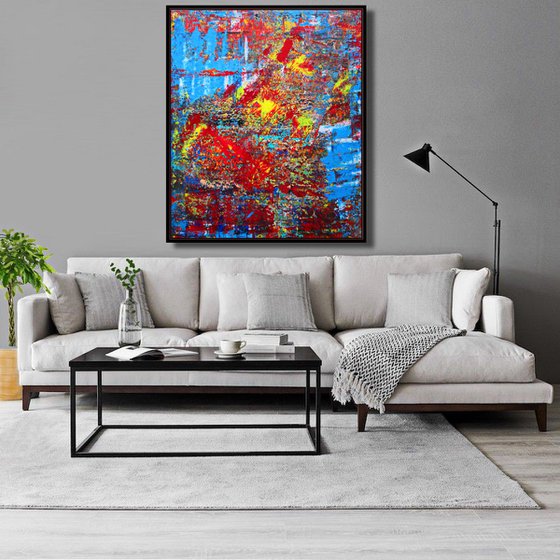 COLOURS  OVERFLOW,  XL,  framed