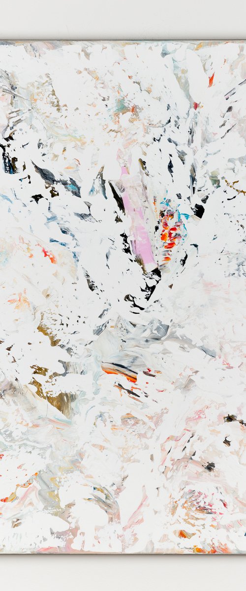 White abstract painting SJ411 by Radek Smach