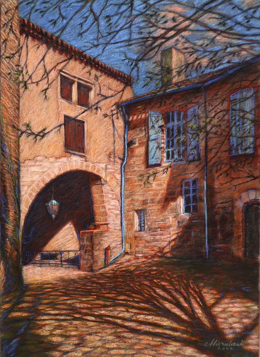 Impressionistic Landscape Pastel Drawing By Richard Mierniczak, 22 X 30", Penne 2., Original Artwork