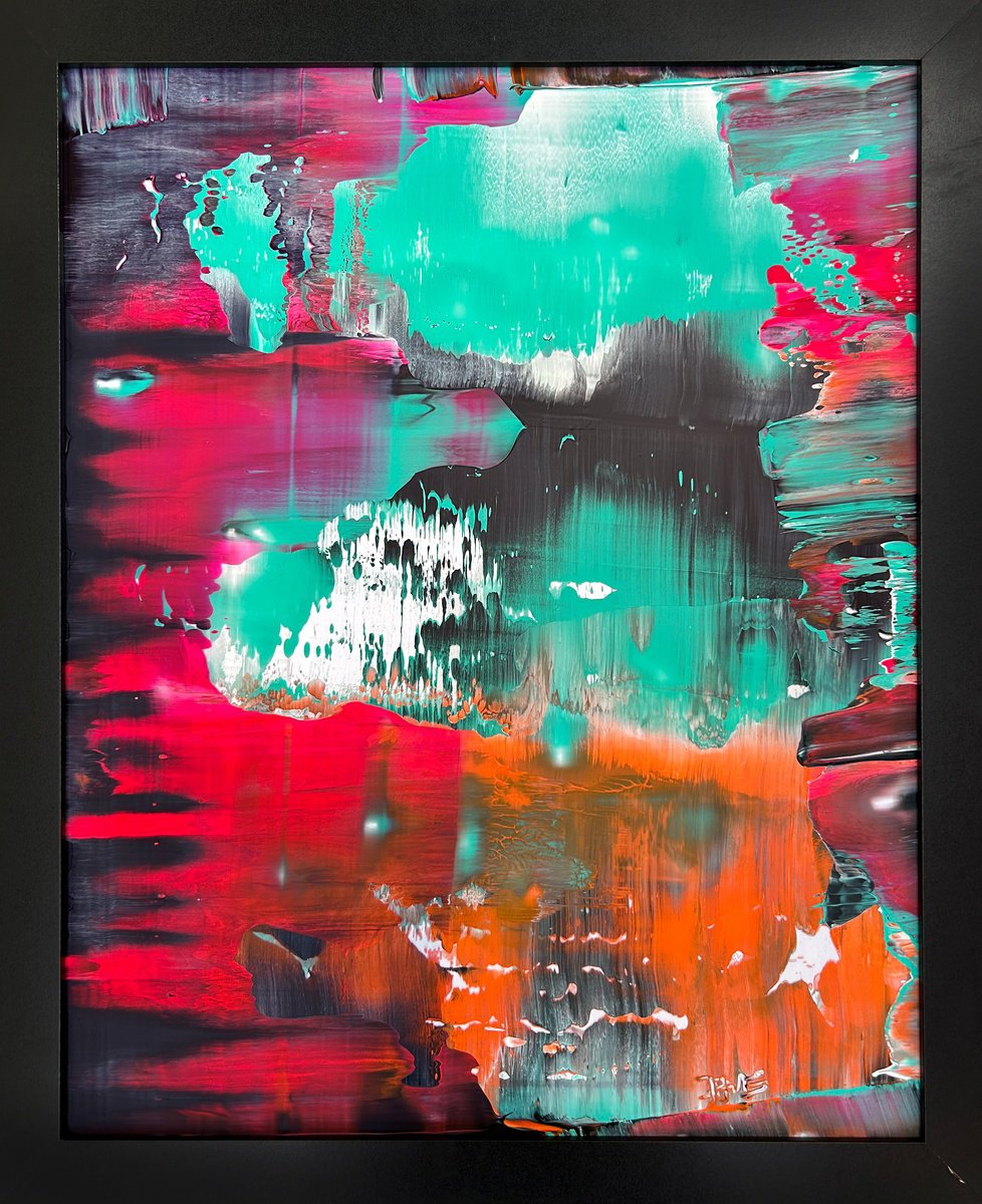 Urban And Pop Abstract Acrylic Painting By Preston M. Smith (Pms), 18 X 22", "Sexy Af", Original Artwork