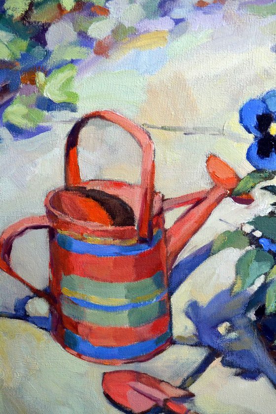 Pansy In A Basket