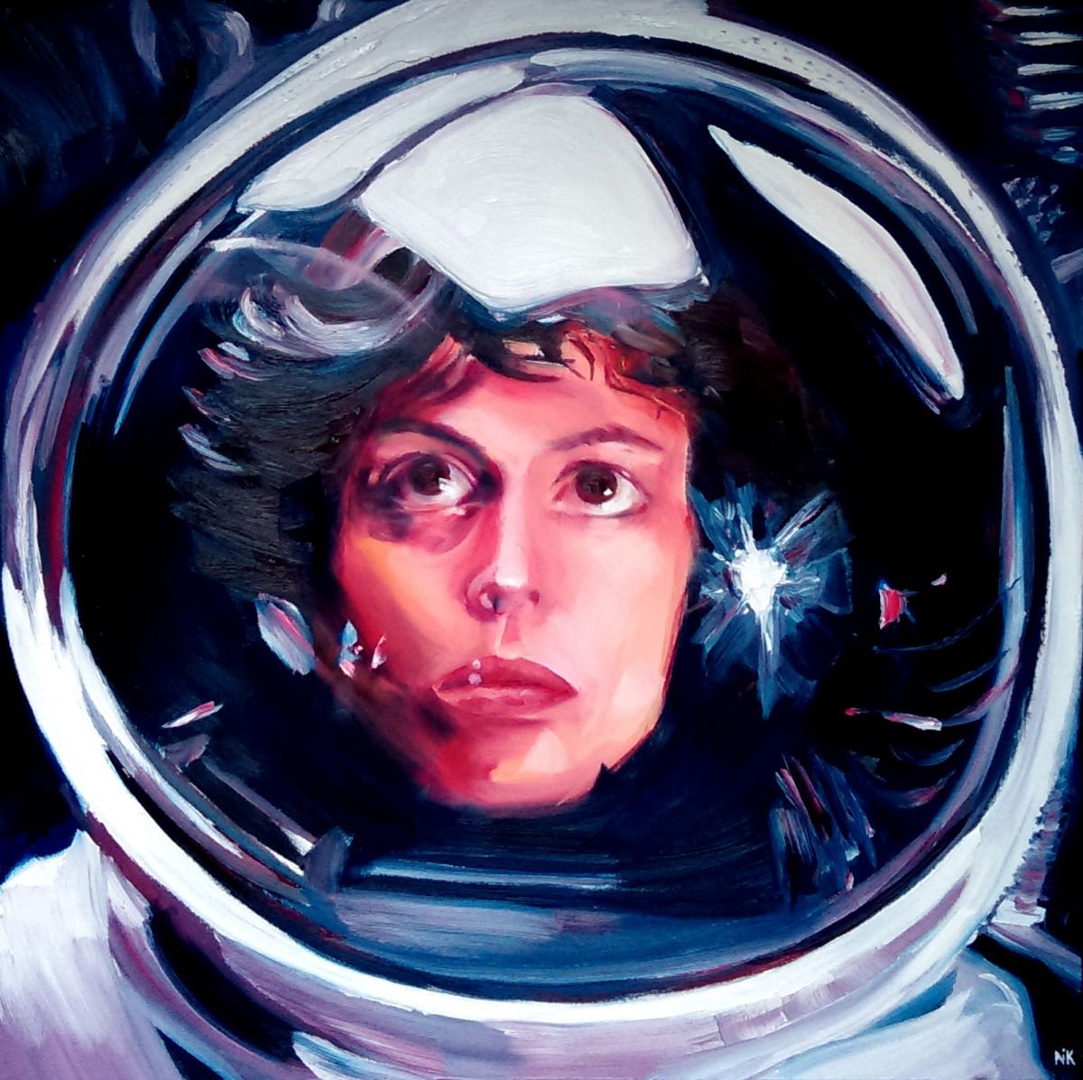 Expressive Oil Painting , Ripley By Nick Pike, 36 X 36, Artwork For Sale On Artfinder