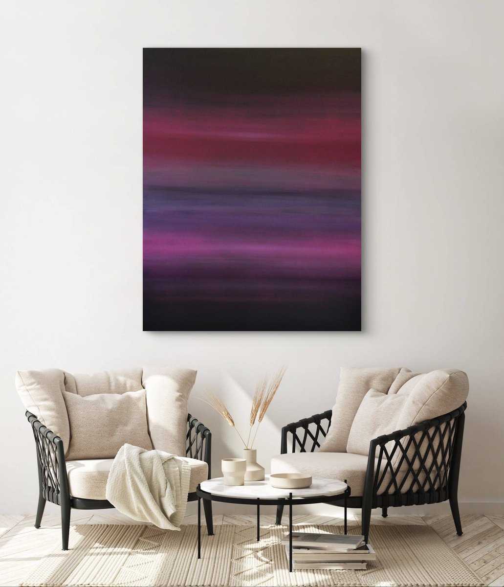 Abstract Acrylic Painting By Paresh Nrshinga Frsa, 40 X 51", Winter Lake I, Original Artwork