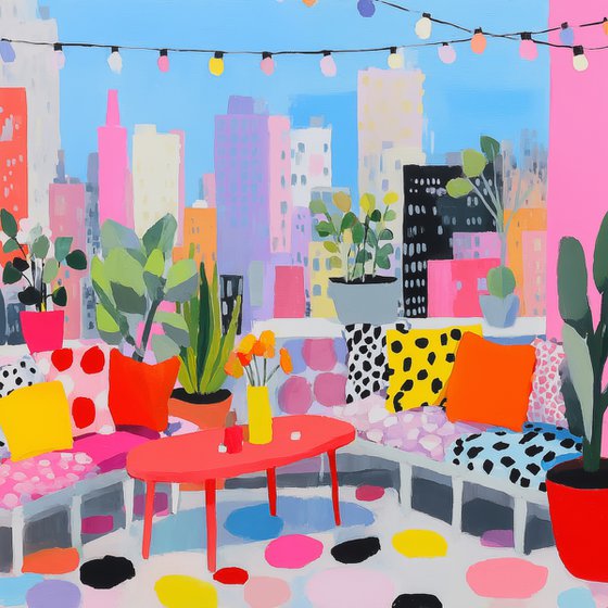 Vibrant Rooftop Garden