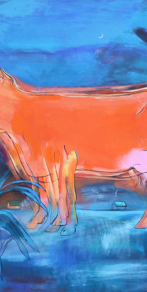 The Orange Ghost Cow by Artem Andreichuk