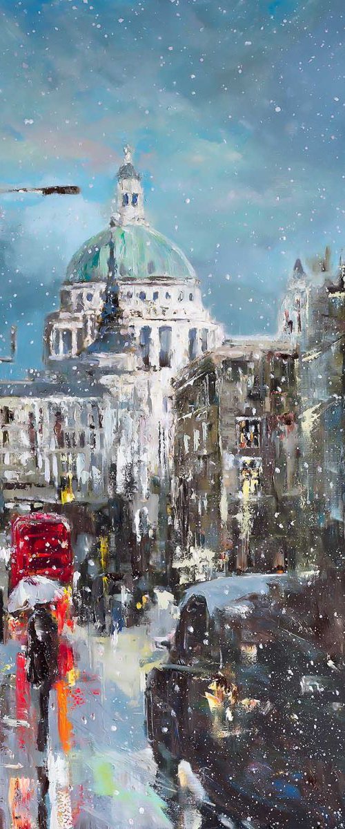 'Snowfall at St.Pauls Cathedral' by Ewa Czarniecka