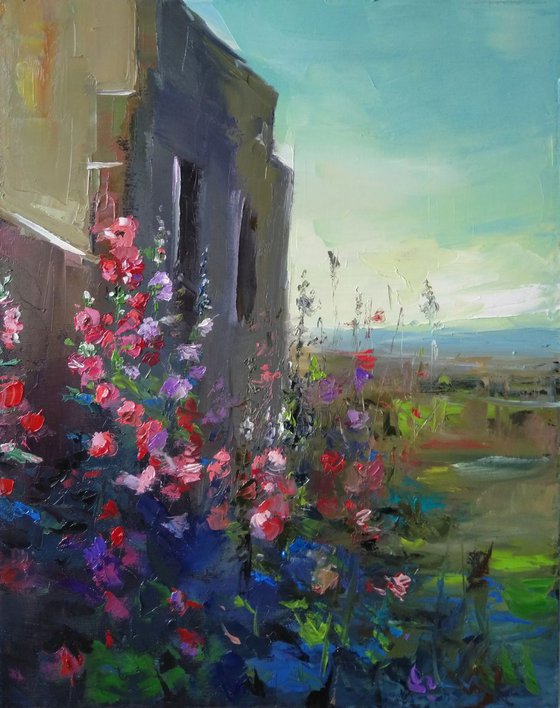 Garden(40x50cm, oil painting, ready to hang)