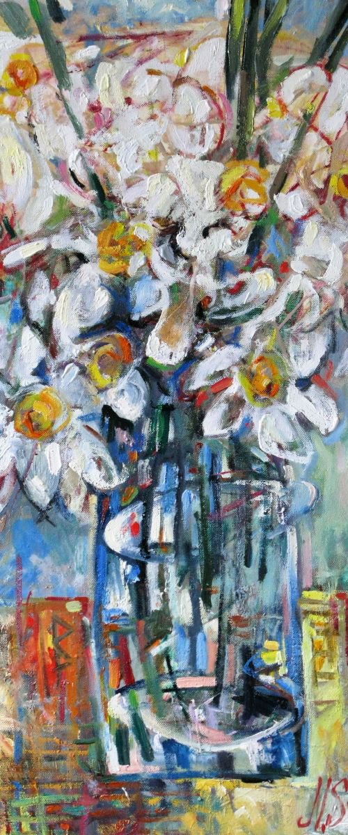 Spring flowers by Nikifor Swiristuhin