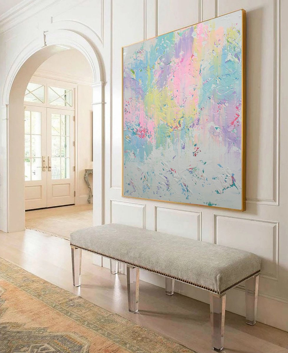 Abstract Acrylic Painting By Alex Senchenko, 39 X 47, Abstract 2564, Original Artwork